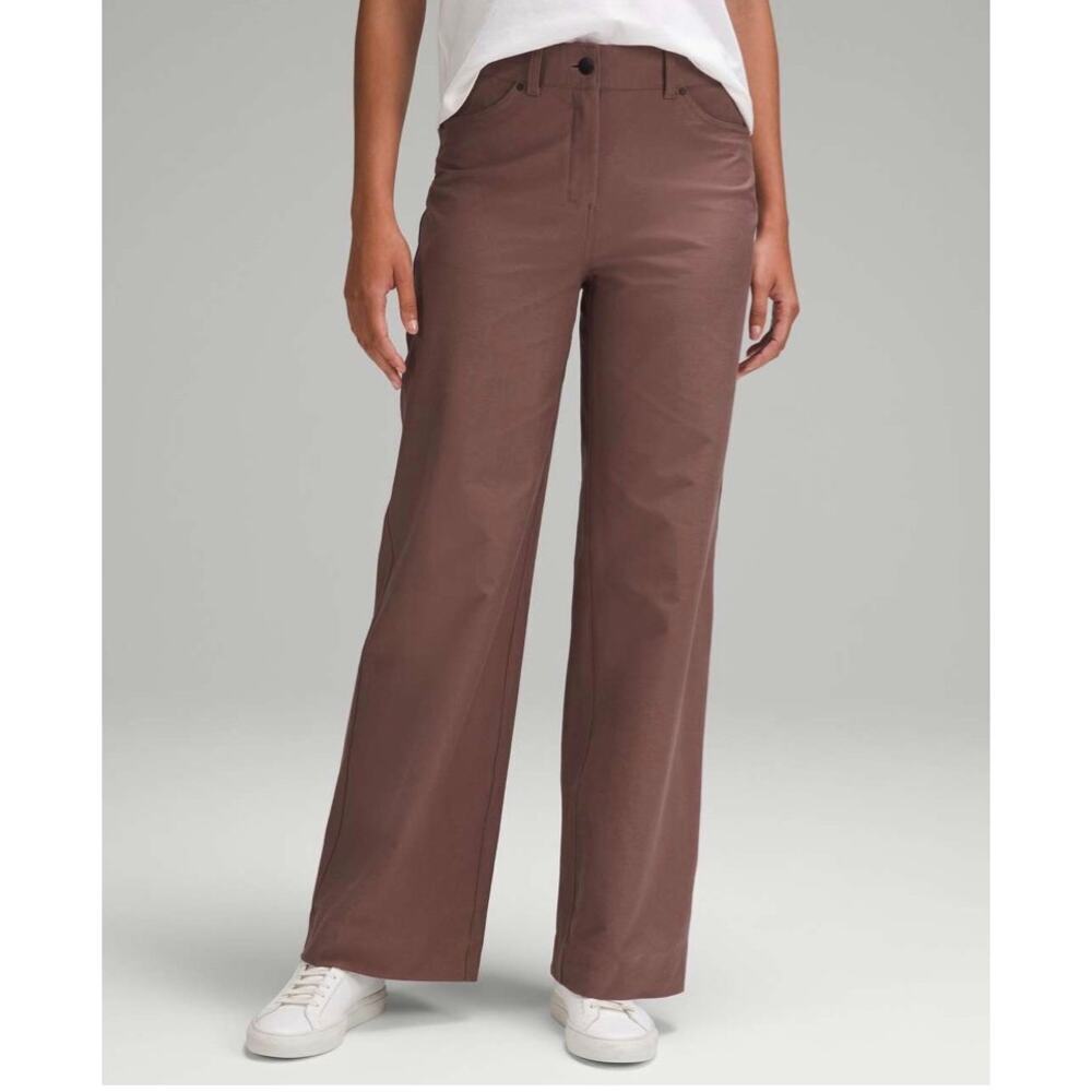 Lululemon 33 City Sleek High-Rise Wide-Leg Pant Full Length Dark Oxide